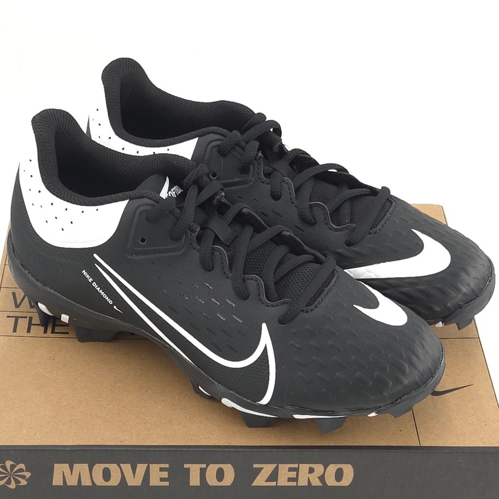 Nike Hyperdiamond 4 Keystone Softball Cleats Women 7 Black White Molded Lace NEW